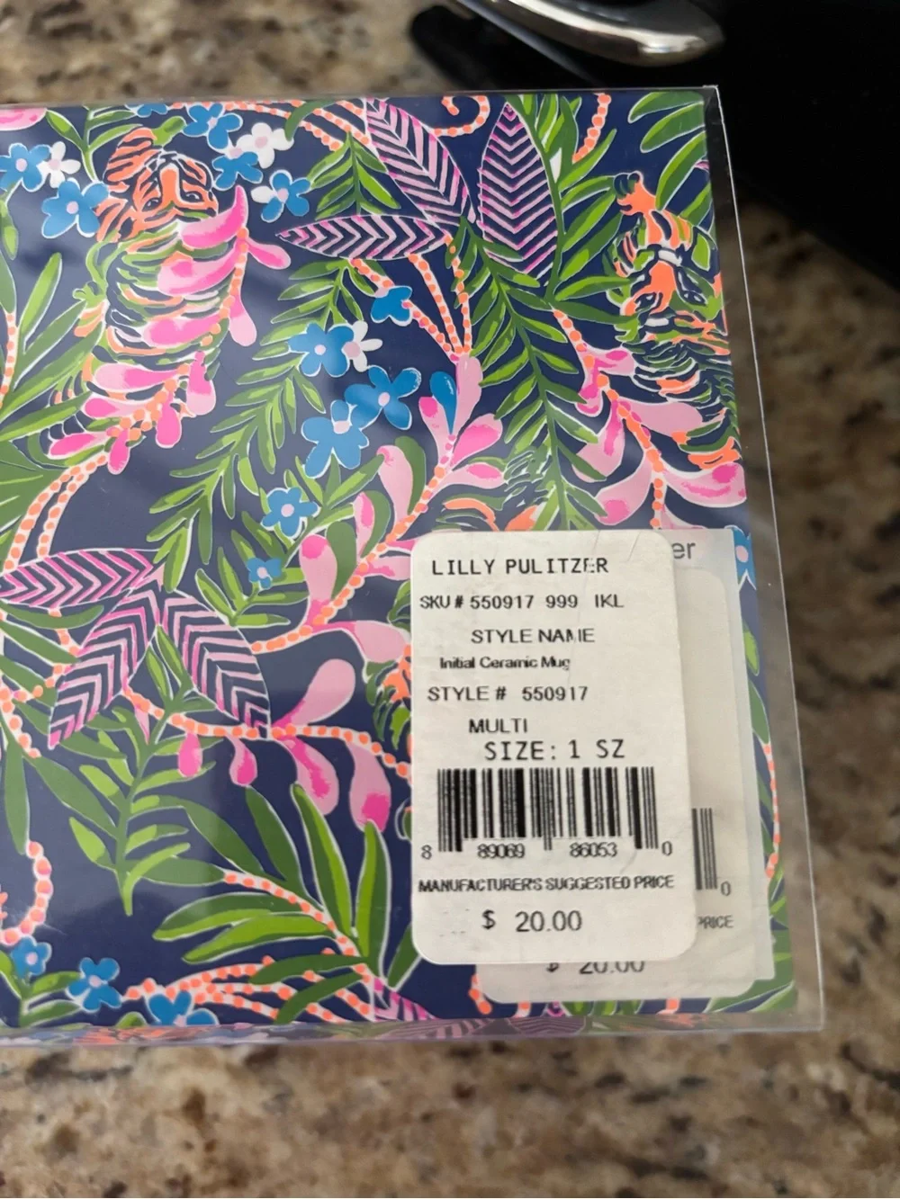 Lilly Pulitzer Initial  “L” Ceramic Mug